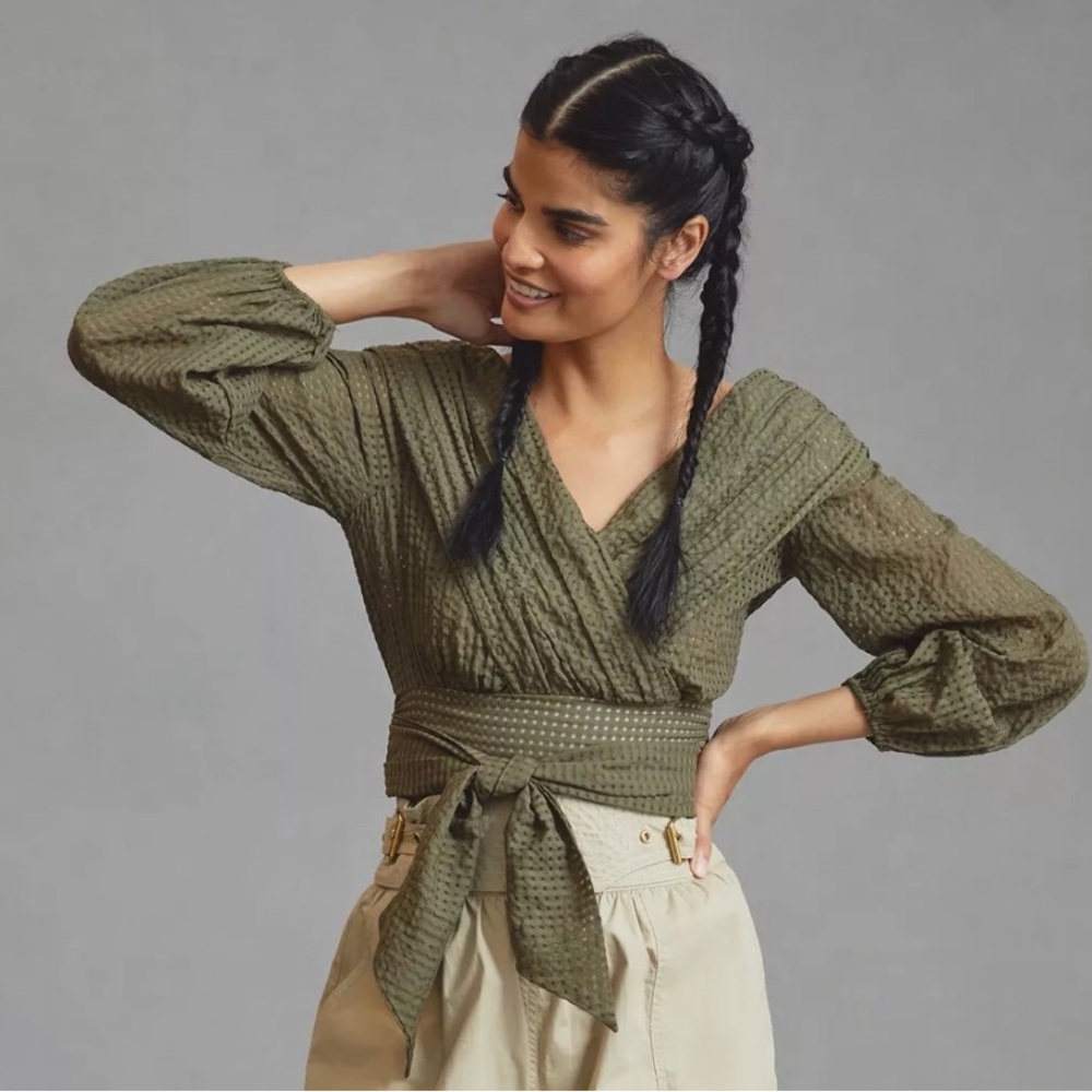 Anthropologie Maeve wrap top